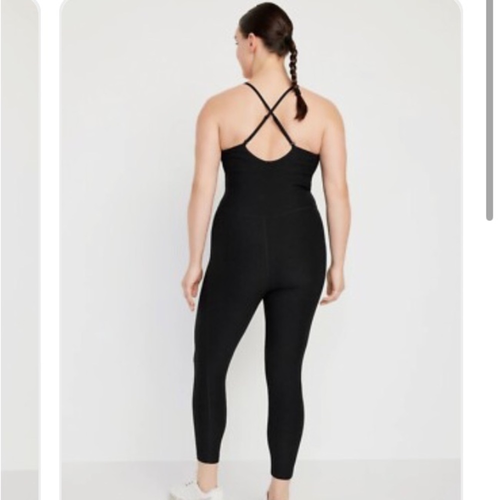 Old Navy Black athlesiure jumpsuit - size small - never worn - Picture 3 of 4